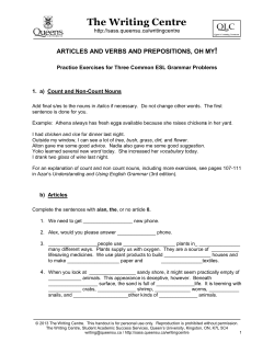 ESL Grammar Exercises - Student Academic Success Services