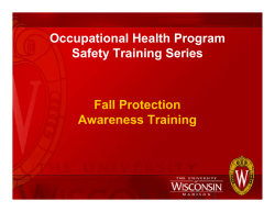 Occupational Health Program Safety Training Series Fall Protection