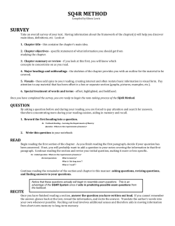 SQ4R SYSTEM