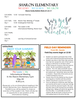 Sharon Family Bulletin