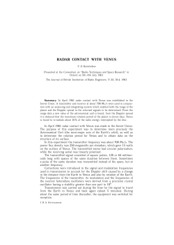 Radar Contact with Venus (1961)