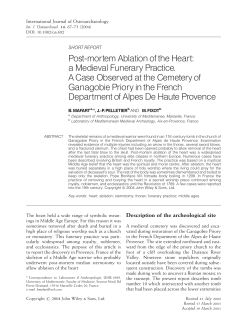 Post-mortem Ablation of the Heart: a Medieval Funerary Practice. A