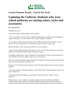 Updating the Uniform: Students who wear