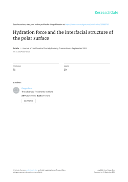 Hydration force and the interfacial structure of the polar