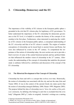 2. Citizenship, Democracy and the EU