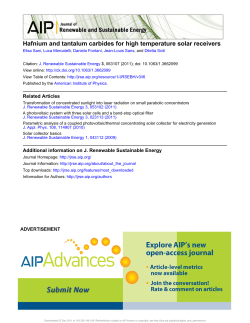 Hafnium and tantalum carbides for high temperature solar receivers