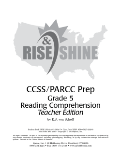 CCSS/PARCC Prep - Queue Workbooks