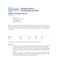 NSVEC, Nitrogen Gas-N2 - Isostandards Material SL