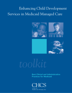 Enhancing Child Development Services in Medicaid Managed Care