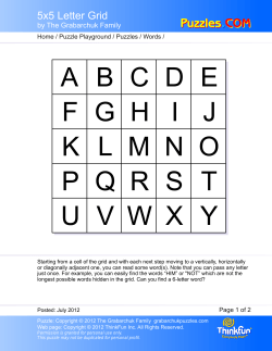 5x5 Letter Grid