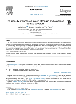 The prosody of enhanced bias in Mandarin and Japanese