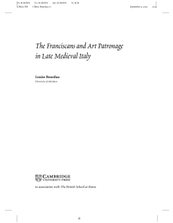 The Franciscans and Art Patronage in Late Medieval Italy