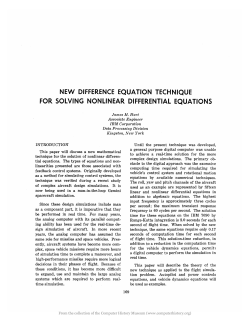 New Difference Equation Technique for Solving Non