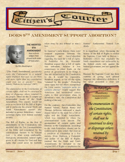 DOES 9Th AMENDMENT SUPPORT ABORTION?