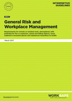 General Risk and Workplace Management Part 2