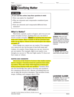2.1 Classifying Matter IG