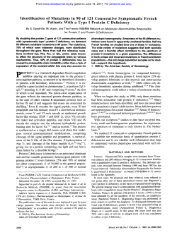 Identification of Mutations in 90 of 121 Consecutive
