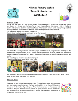 Alloway Primary School Term 3 Newsletter March 2017