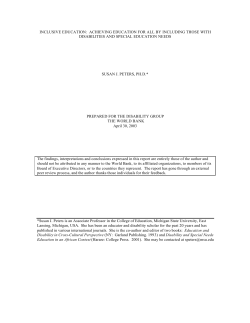 INCLUSIVE EDUCATION Main Paper