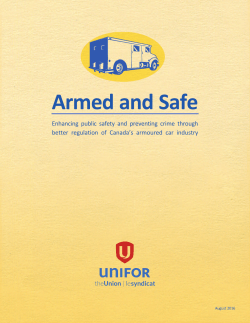 Armed and Safe - Unifor National