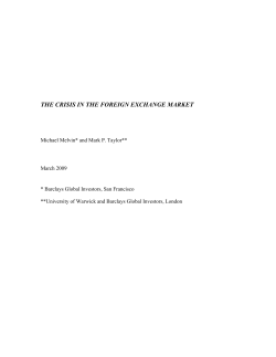 the crisis in the foreign exchange market
