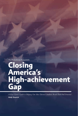 Closing America`s High-achievement Gap