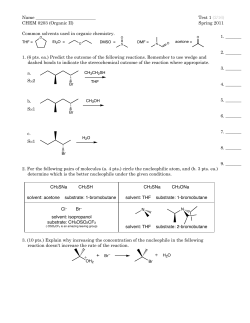 Name Test 1 (2/16) CHEM 0203 (Organic II) Spring 2011 Common