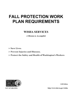 FALL PROTECTION WORK PLAN REQUIREMENTS