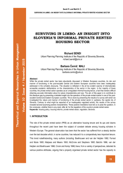 surviving in limbo: an insight into slovenia`s informal private rented