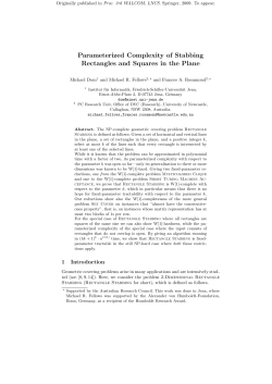 Parameterized Complexity of Stabbing Rectangles - akt.tu