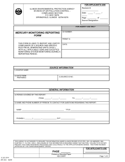 page ______ mercury monitoring reporting form