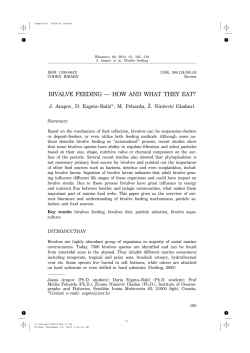 BIVALVE FEEDING &mdash; HOW AND WHAT THEY EAT?
