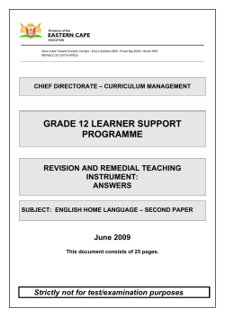 Memorandum - Curriculum