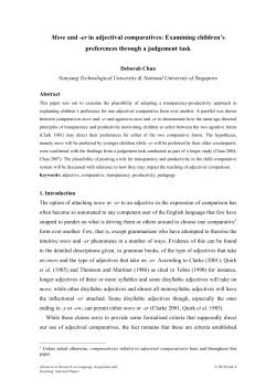 More and -er in adjectival comparatives: Examining
