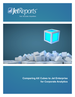 Comparing AX Cubes to Jet Enterprise for Corporate