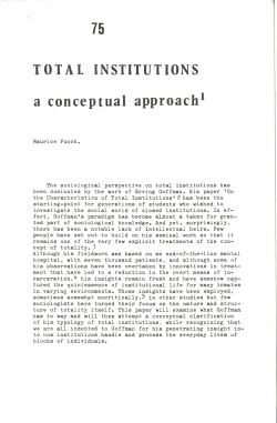 TOTAL INSTITUTIONS a conceptual approach1