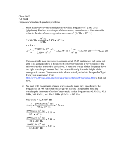 Chem 1020 Fall 2004 Frequency/Wavelength practice problems 1