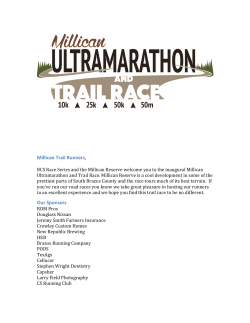 Millican Trail Runners, Our Sponsors