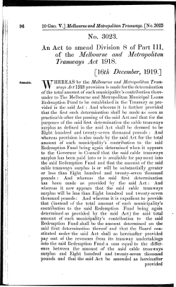 Melbourne and Metropolitan Tramways Act