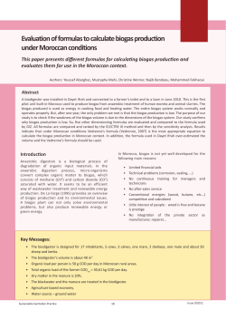 Evaluation of formulas to calculate biogas production under