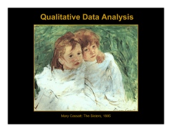 Power Point - Qualitative Data Analysis