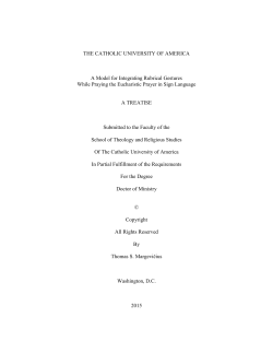 A Model for Integrating Rubrical Gestures While Praying the