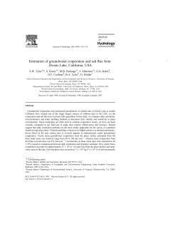 Estimation of groundwater evaporation and salt flux from Owens