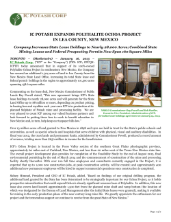 ic potash expands polyhalite ochoa project in lea county, new mexico