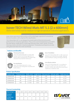 Isover TECH Wired Mats MT 5.1 (2 x 600mm)
