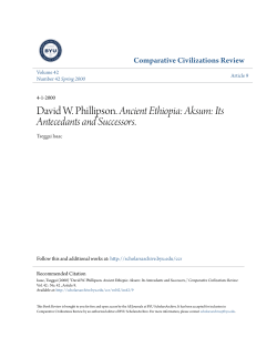 David W. Phillipson. Ancient Ethiopia: Aksum: Its Antecedants and