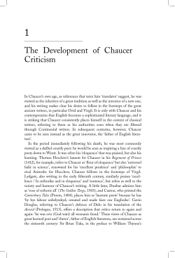 The Development of Chaucer Criticism