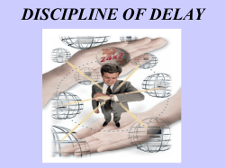 discipline of delay - Fisher Baptist Church