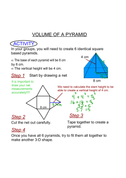 Day 8 Volume of a Pyramid and Cone note