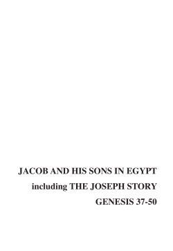 JACOB AND HIS SONS IN EGYPT including THE JOSEPH STORY